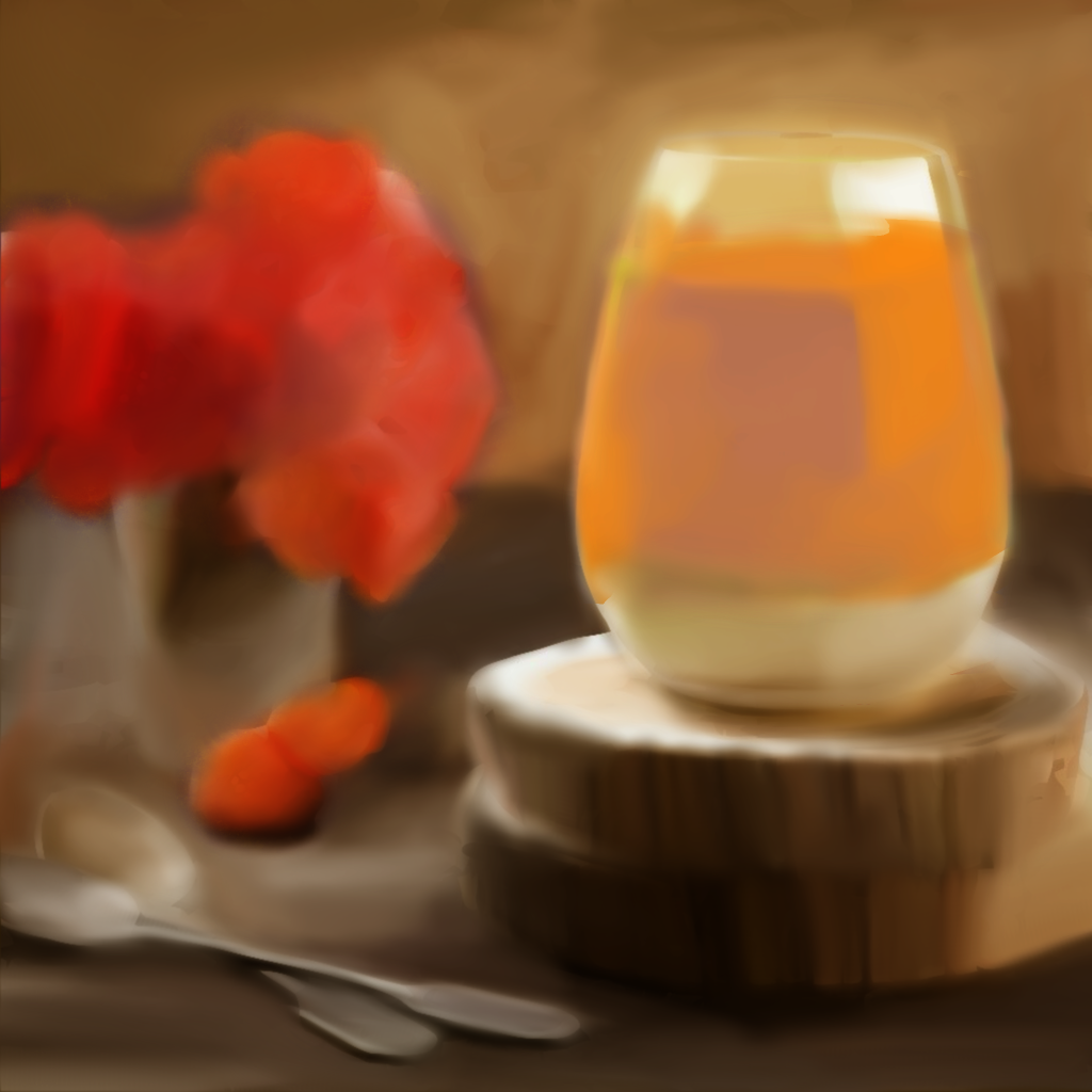 Illustration représentant un kéfir de fruit, de pomme ou de coing.